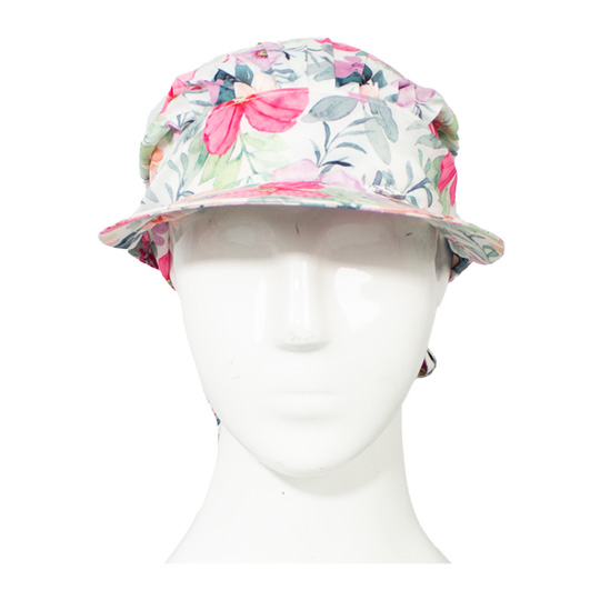 کلاه پشت کش دار گل صورتی 2poshtgere