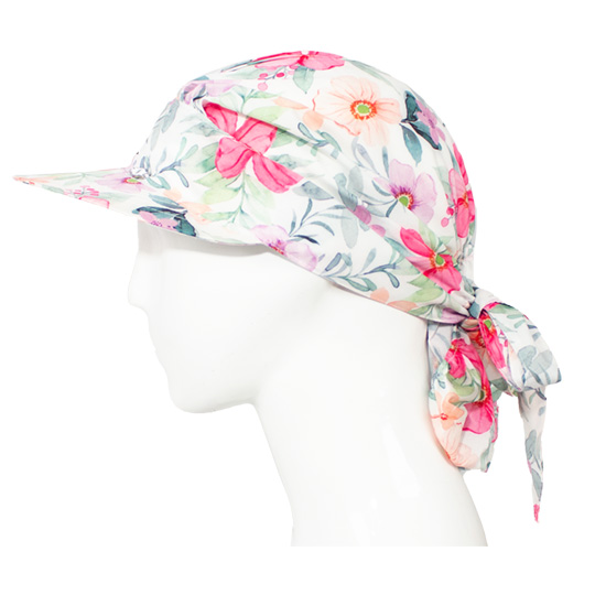 کلاه پشت کش دار گل صورتی 2-3poshtgere