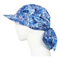 کلاه پشت کش دار آبرنگی آبی 5 3poshtgere