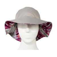 کلاه تارتن طرح هاوایی بنفش 6sade