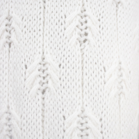 سه تکه طرح شکوفه کلاه پوم دار و شال بلند و دستپوش طرح شکوفه کرم تیره