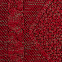 سه تکه آران مارپیچ مولینه کلاه فرانسوی و شال گردنی و دستپوش مارپیچ مولینه زرشکی