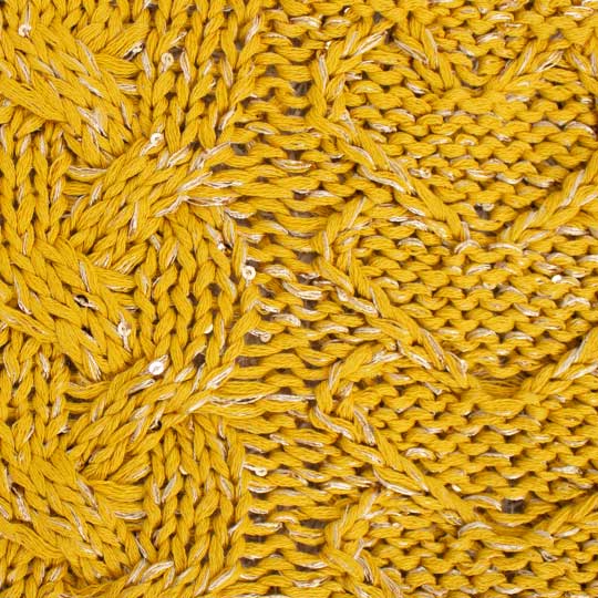 سه تکه آران مارپیچ طرح قلب پولک طرح-قلب-پولک-خردلی