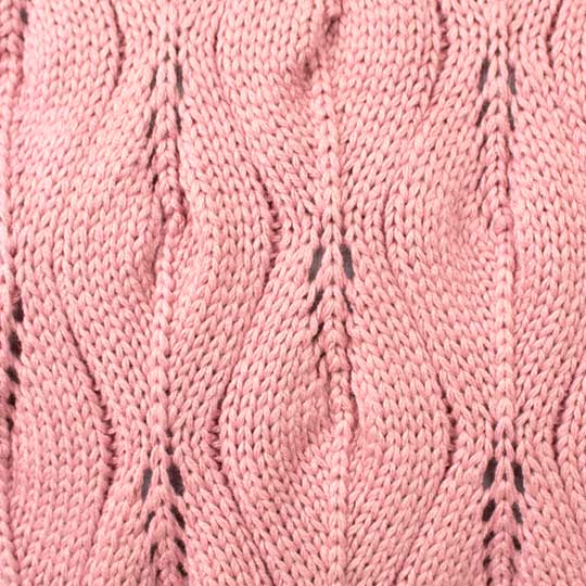 دو تکه آران ژور طرح برگ شال-صورتی