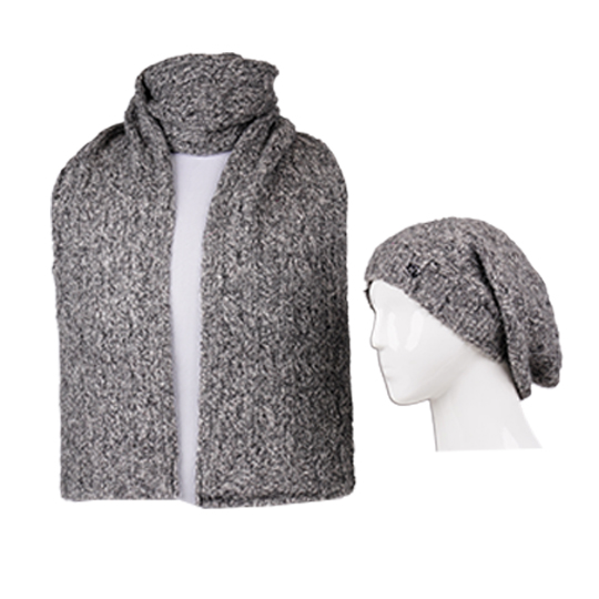 دو تکه لیس لیس طرح مارپیچ ریز نخ ملانژ کلاه-فرانسوی-و-شال-شده-لیس-لیس-مارپیچ-ریز-نخ-ملانژ-طوسی