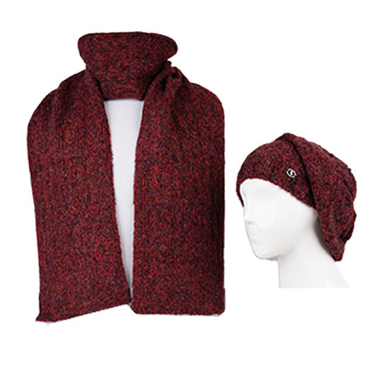 دو تکه لیس لیس طرح مارپیچ ریز نخ ملانژ کلاه-فرانسوی-و-شال-شده-لیس-لیس-مارپیچ-ریز-نخ-ملانژ-قرمز