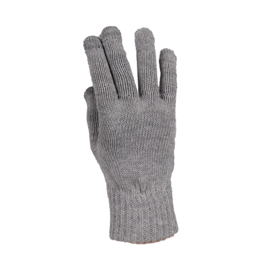 سه تکه آران طرح گندم دستکش-تاچ-طوسی