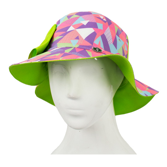 کلاه بغل پاپیون بندی طرح مثلث بنفش 1-1