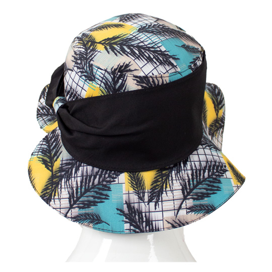 کلاه بغل پاپیون بندی طرح برگ مربع 2-3