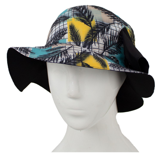 کلاه بغل پاپیون بندی طرح برگ مربع 2-2