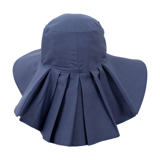 کلاه پیلی دار گل آبی برگ بژ 1-3