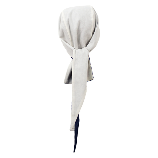 کلاه گره ای ساده شیری آبی 1-3