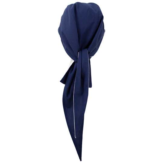 کلاه گره ای ساده شیری آبی 1-1