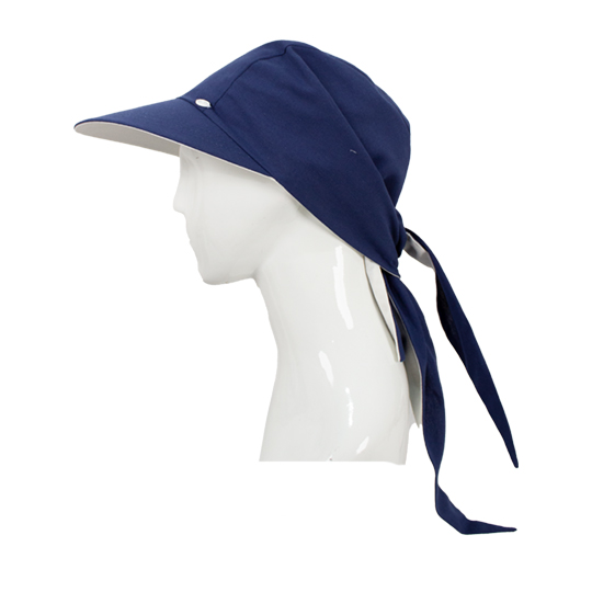 کلاه گره ای ساده شیری آبی 1-5