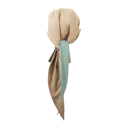 کلاه گره ای ساده کرم پسته ای 3-5