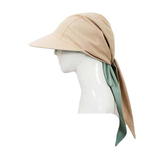 کلاه گره ای ساده کرم پسته ای 3-4