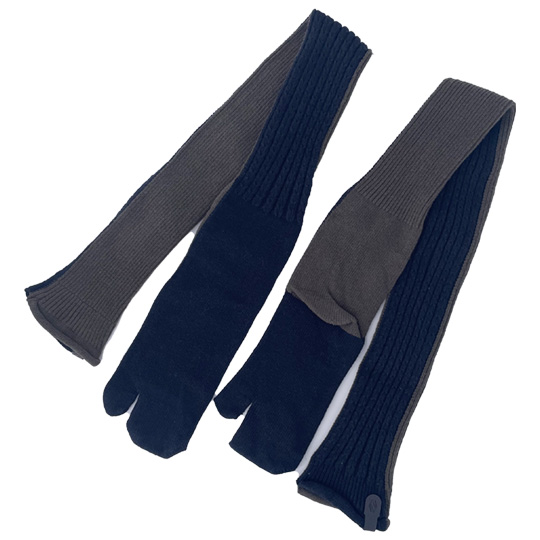 جوراب ساق بلند مارپیچ دو رنگ سورمه-ای