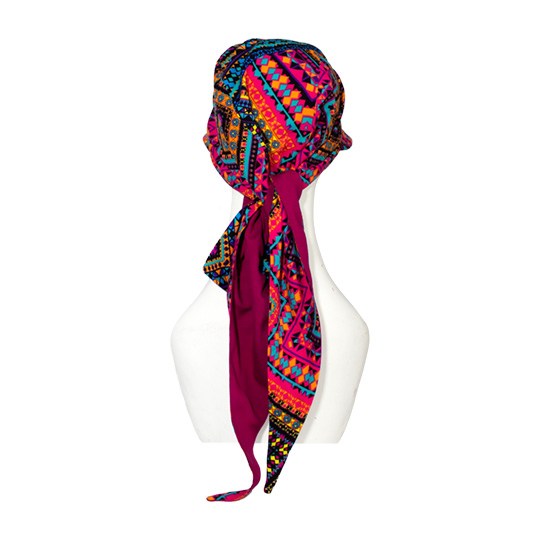 کلاه گره ای طرح مثلث رنگی 8-2neghab