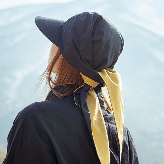 کلاه گره ای مشکی خردلی 6