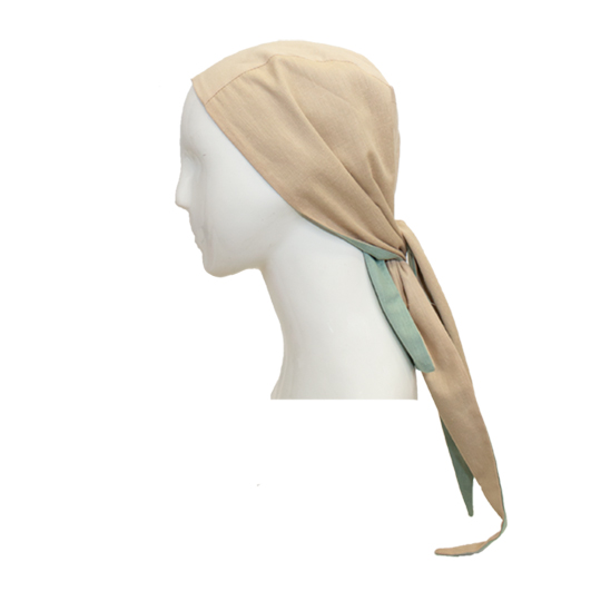 دستمال سر گره ای پسته ای-کرم 6-5