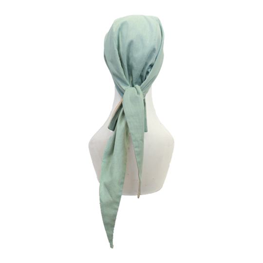 دستمال سر گره ای پسته ای-کرم 6-1