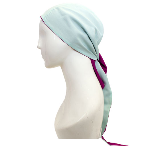 دستمال سر گره ای بنفش-آبی 1-5