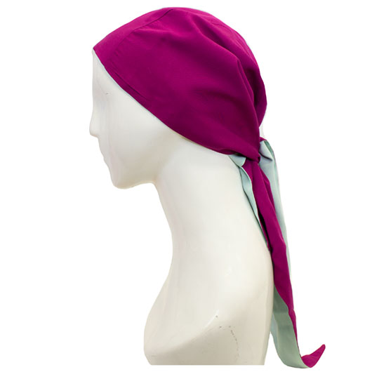 دستمال سر گره ای بنفش-آبی 1-2