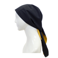 دستمال سر گره ای مشکی-خردلی 2 2