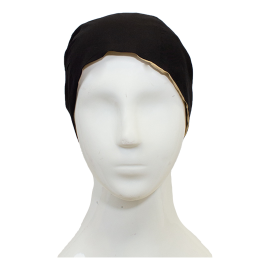 دستمال سر گره ای کرم-مشکی 3-3