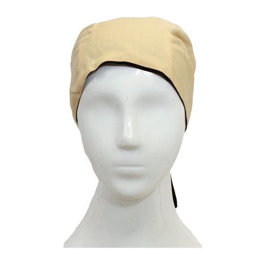 دستمال سر گره ای کرم-مشکی 3-6