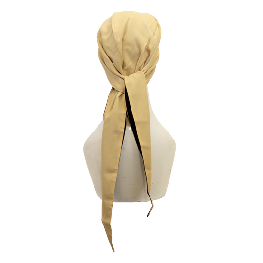 دستمال سر گره ای کرم-مشکی 3-4