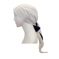 دستمال سر گره ای مشکی-سفید 4 5