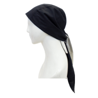 دستمال سر گره ای مشکی-سفید 4 5