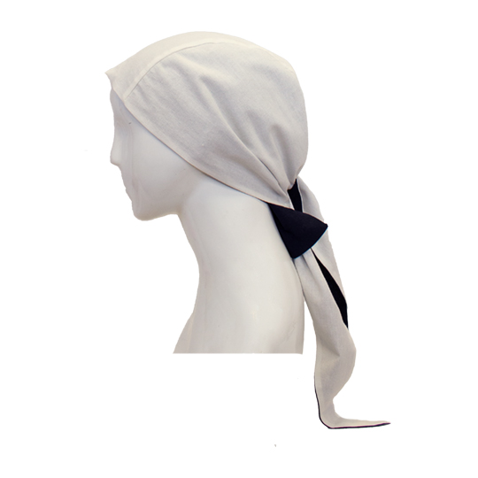 دستمال سر گره ای مشکی-سفید 4-5