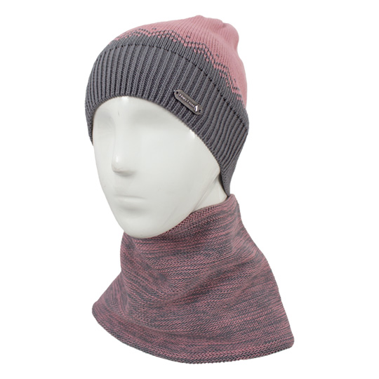 دو تکه ژاکارد طرح مثلث حاشیه کلاه-و-شال-مثلث-حاشیه-صورتی