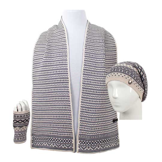 سه تکه طرح ژاکارد ریز شال-و-کلاه-فرانسوی-و-دستپوش-ژاکارد-سرمه-ای