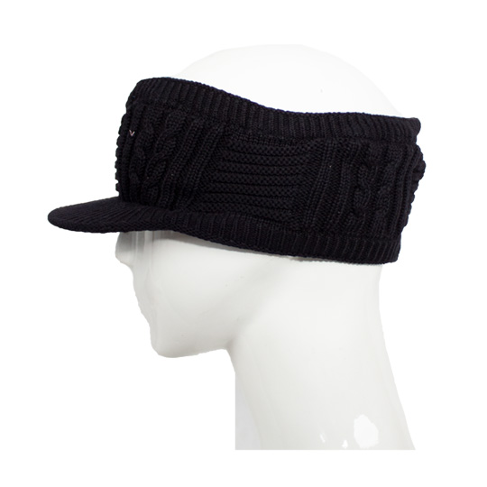 هدبند نقاب دار آران لیس لیس طرح مارپیچ هدبند-بافت-مشکی