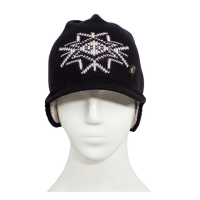 کلاه نقاب دار ژاکارد طرح گل کلاه بافت روگوشی سبز