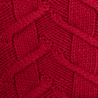 سه تکه آران طرح زیگزال کلاه فرانسوی و شال گردنی و دستپوش داخل پرز سفید