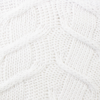 سه تکه آران طرح زیگزال کلاه فرانسوی و شال گردنی و دستپوش داخل پرز سفید