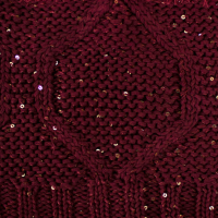 دو تکه آران لوزی با نخ پولک کلاه پوم دار و شال رینگی داخل خز نخ پولک سبز