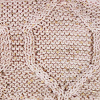 دو تکه آران لوزی با نخ پولک کلاه پوم دار و شال رینگی داخل خز نخ پولک سبز