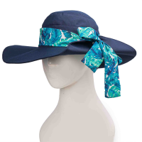 کلاه بغل پاپیون طرح هاوایی برگی کلاه بغل پاپیون پرچی طرح هاوایی برگی سبز