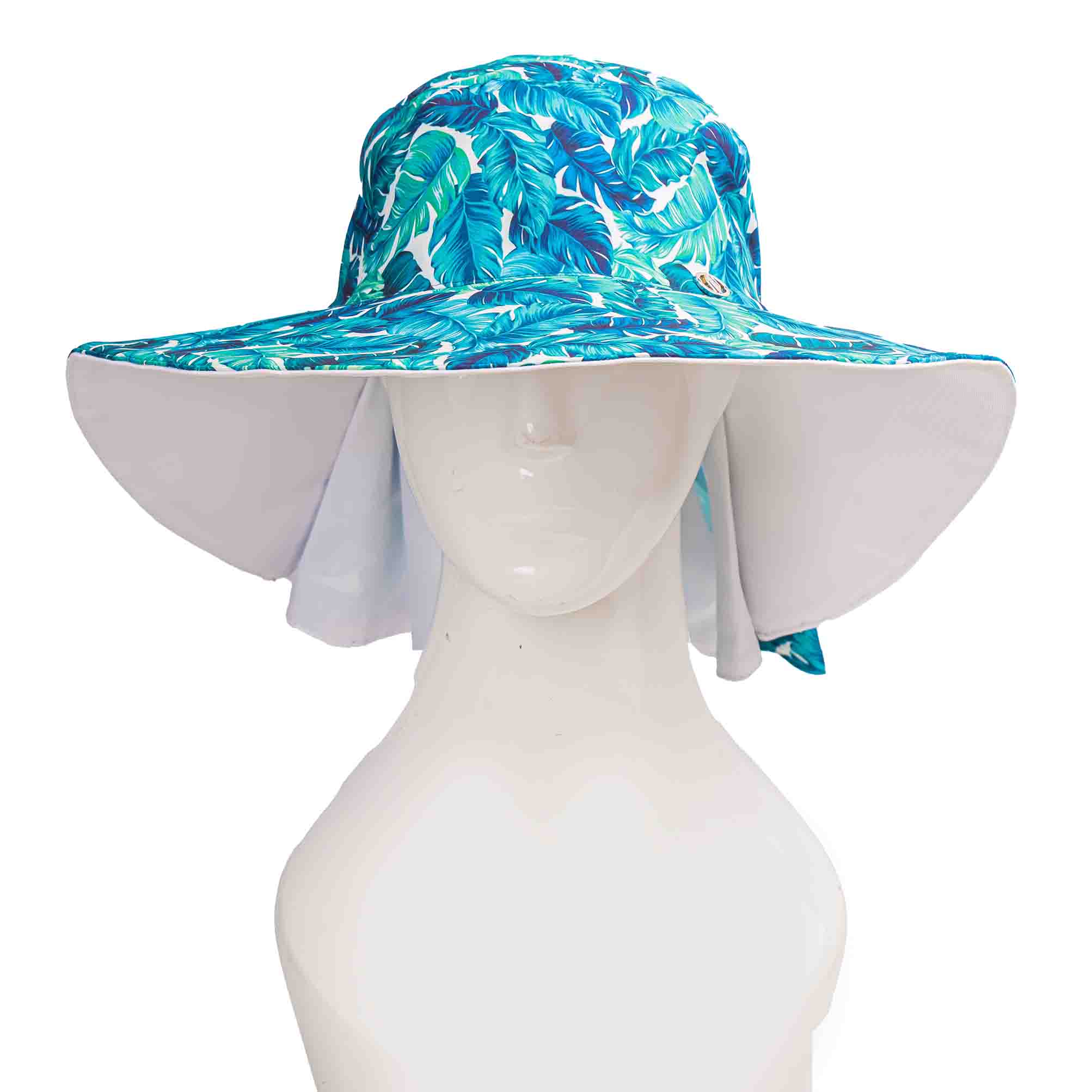 کلاه پشت پیلی دار طرح هاوایی برگی سبز کلاه-پشت-پیلی-دار-هاوایی-برگی-سبز-سفید