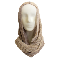 شال بافت رو رینگی شال رینگی کرم تیره