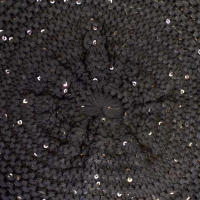 کلاه فرانسوی لیس لیس نخ پولک کلاه فرانسوی مشکی