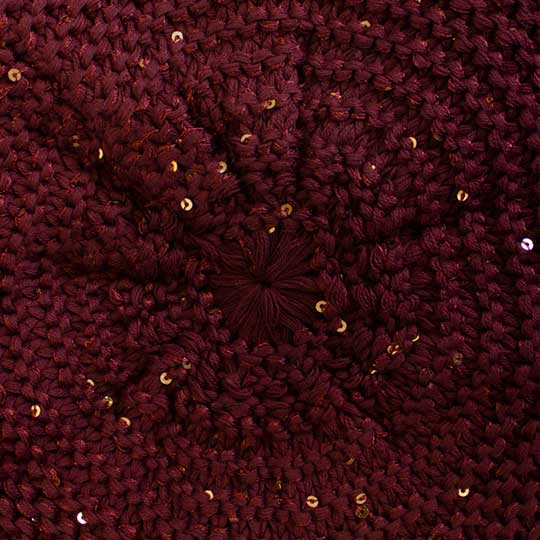 کلاه فرانسوی لیس لیس نخ پولک بافت-پولک-قرمز