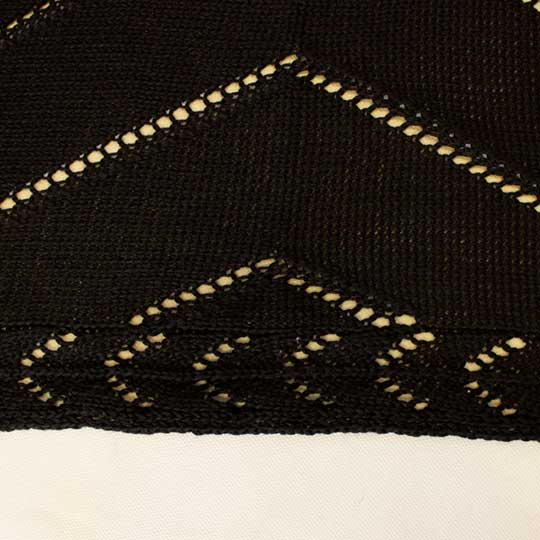 شال آران ژور طرح مثلثی بافت-مشکی