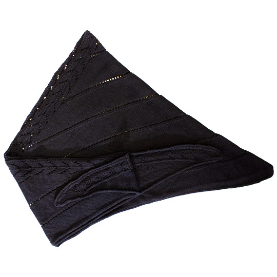 شال آران ژور طرح مثلثی روسری-مشکی