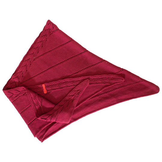 شال آران ژور طرح مثلثی روسری-زرشکی